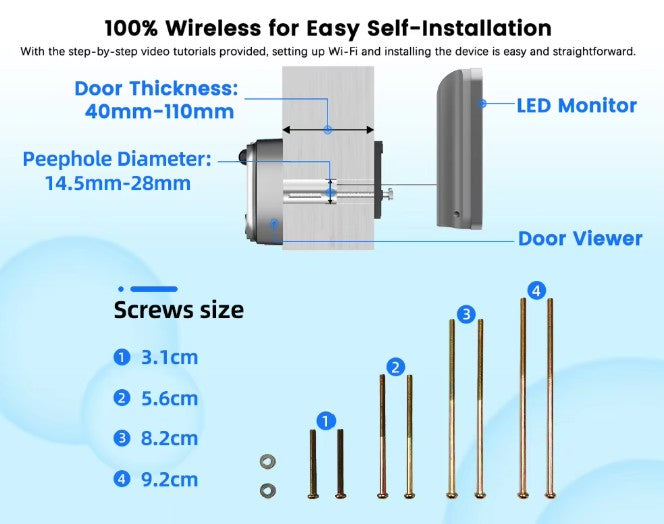 4.3" Smart WiFi Door Viewer 108